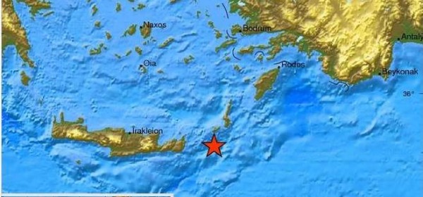 Terremoto al largo delle coste di Creta