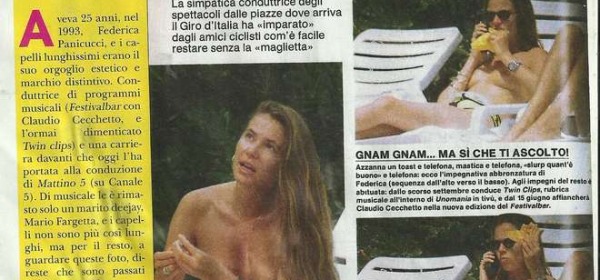 Federica Panicucci in topless a 25 anni (Novella2000)