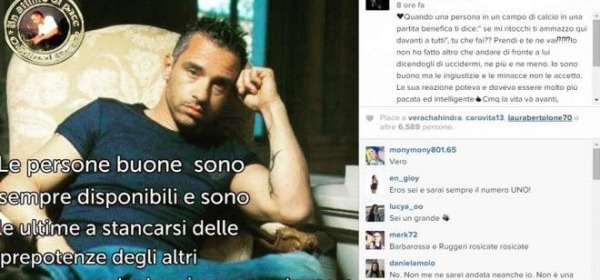 Il post polemico su Instagram di Eros Ramazzotti sulla Partita del Cuore (Instagram)