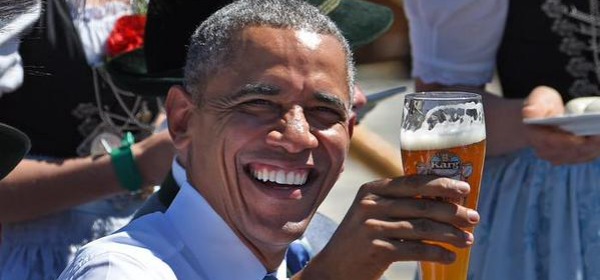 Obama con la birra