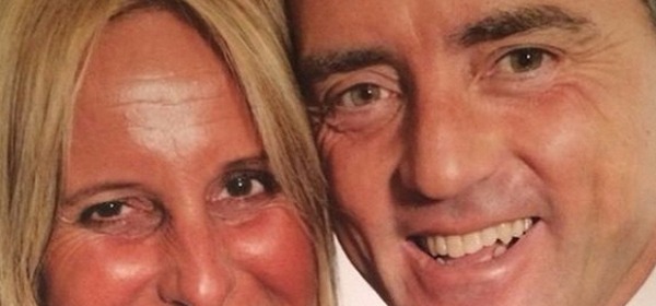 Federica Morelli e  Roberto Mancini da facebook