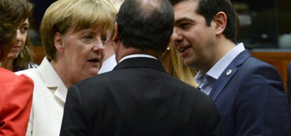 Angela Merkel, Francois Hollande e Alexis Tsipras