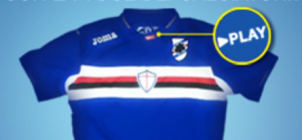 Sampdoria Maglia con Coretti dei Giocatori