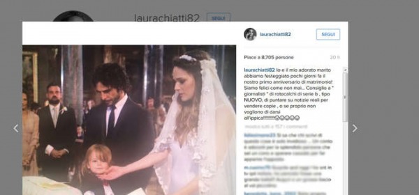 Il post di Laura Chiatti sulla crisi matrimoniale (Instagram)