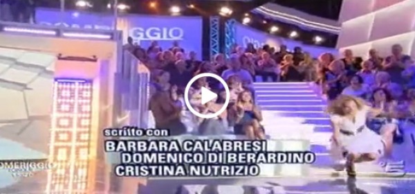 Caduta Barbara D'Urso