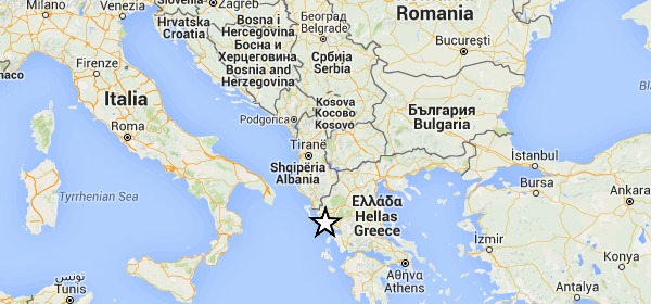 cartina evento sismico