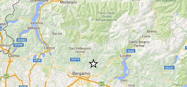 terremoto a Bergamo