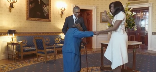 Virginia McLaurin Con Presidente Obama e first lady Michelle