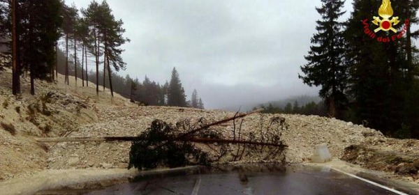 Frana vicino a Cortina