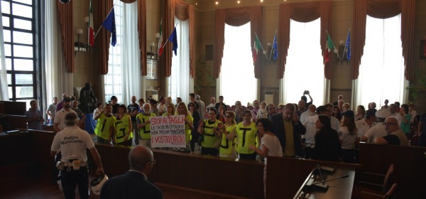 la protesta a Pescara