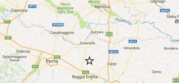 Terremoto 3.7 in provincia di Reggio nell'Emilia
