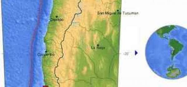 Mappa del sisma di Santiago del Cile