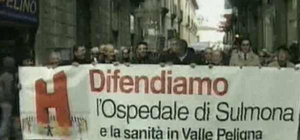manifestazione pro ospedale Sulmona