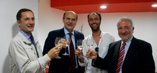 Bersani con Mazzetti, Di Benedetto e Mariotti