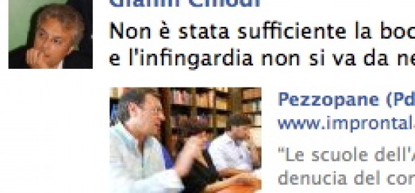 La pagina Facebook di Chiodi