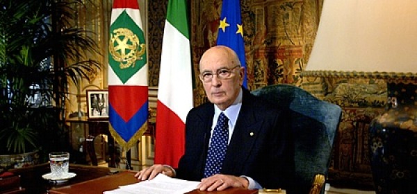 Il presidente della Repubblica Giorgio Napolitano