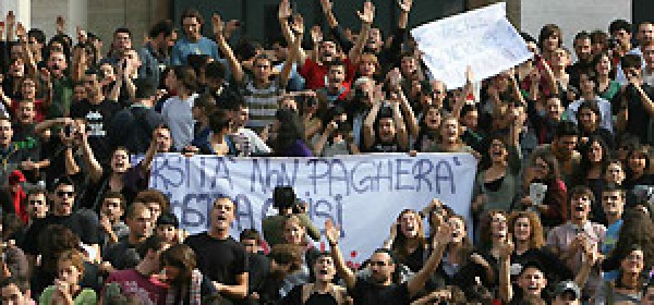 Una manifestazione di studenti