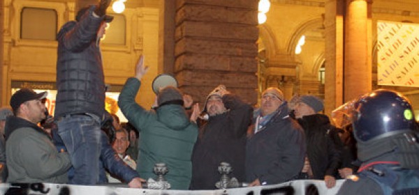 Protesta tassisti a Roma (foto Ansa)