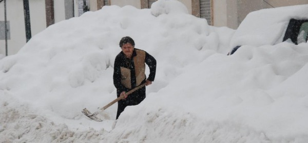 La neve a Trasacco (foto Antonio Oddi)