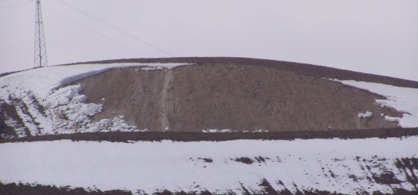 La frana dalla collina da Pineto a Scerne