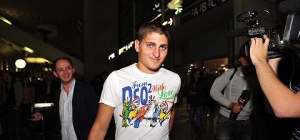 Marco Verratti all'aeroporto di Parigi