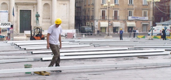 Lo smontaggio dei giorni scorsi