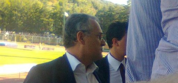 Il presidente Lotito allo Stadio Angelini