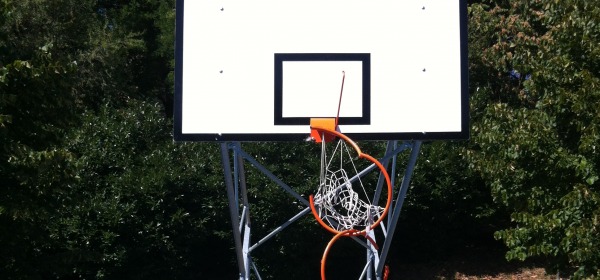 Danno nel campo basket del Parco Unicef