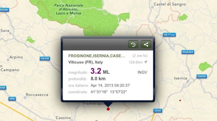 Terremoto zone Frosinone