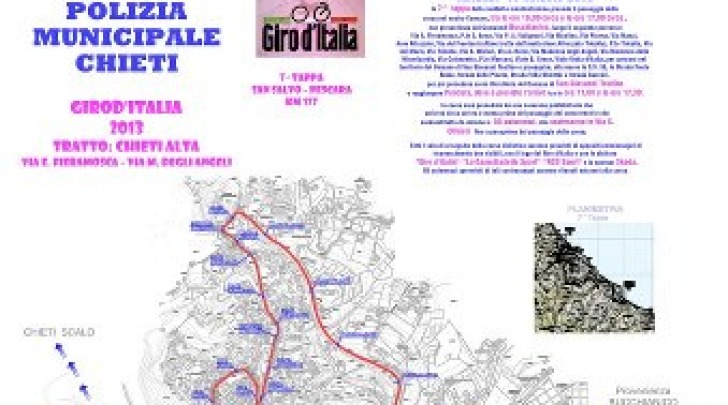 Mappa Giro d'Italia Chieti