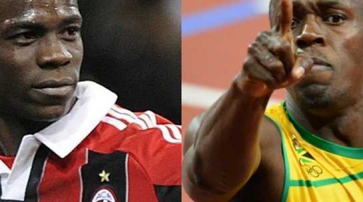 Mario Balotelli e Usain Bolt