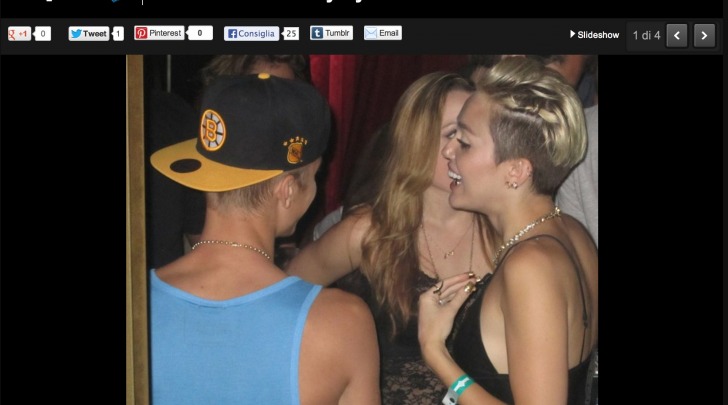Justin Bieber e Miley Cyrus (repubblica)