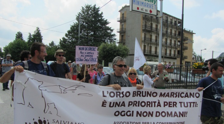 Un momento dell manifestazione "Arrembaggio al bracconaggio"