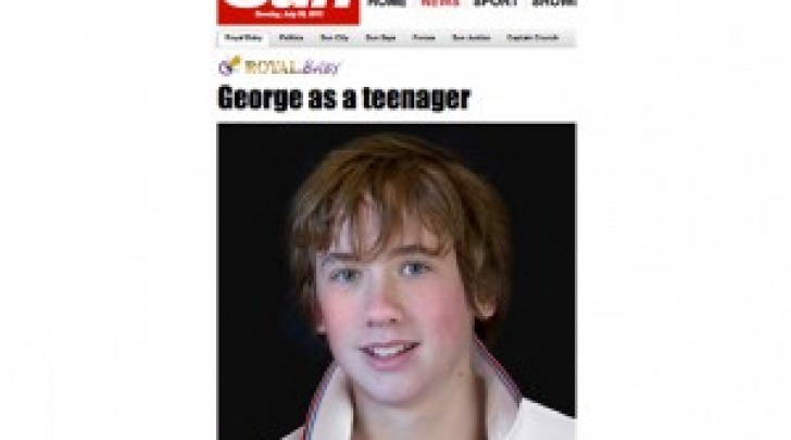 Il viso di George così come potrebbe essere a 14 anni