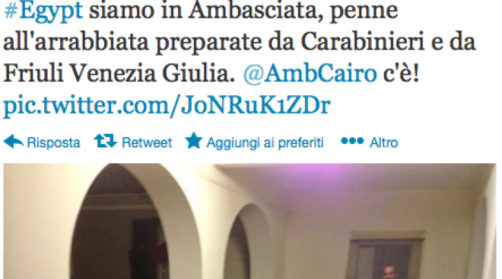 Twitter ambasciata egitto