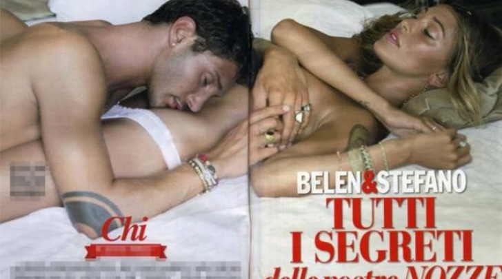 belen e stefano sposi copertina