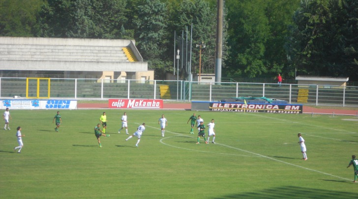 Il tiro dell'1-0 di Della Penna contro il Castel Rigone