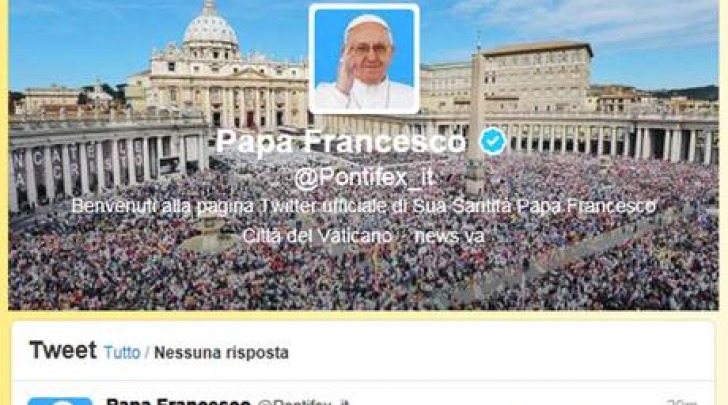 Il tweet di Papa Francesco