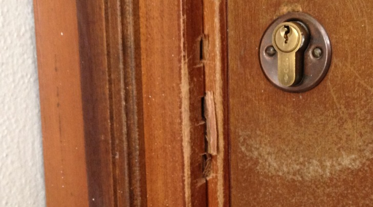 Particolare tentativo di scasso