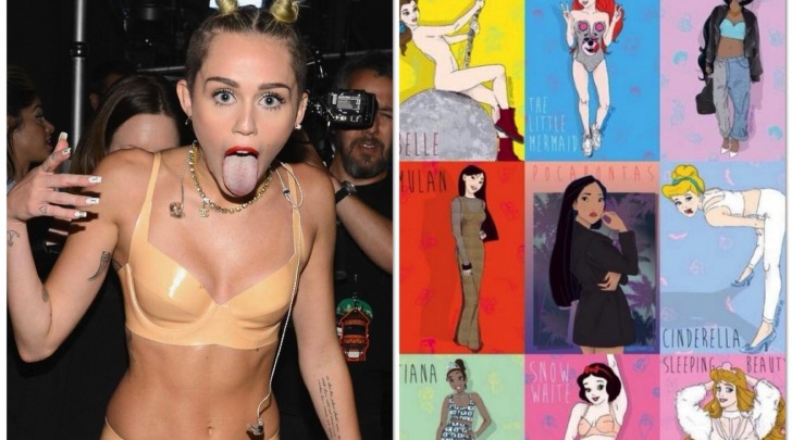 Miley Cyrus, principesse Disnay hard