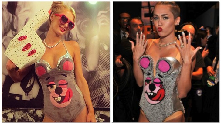 Paris Hilton travestita da Miley Cyrus