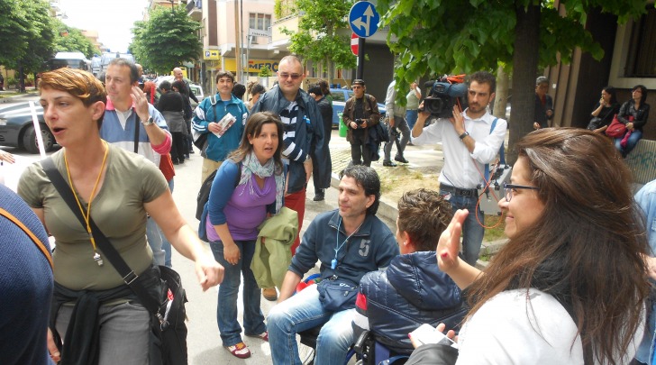 Protesta di "Carrozzine determinate"