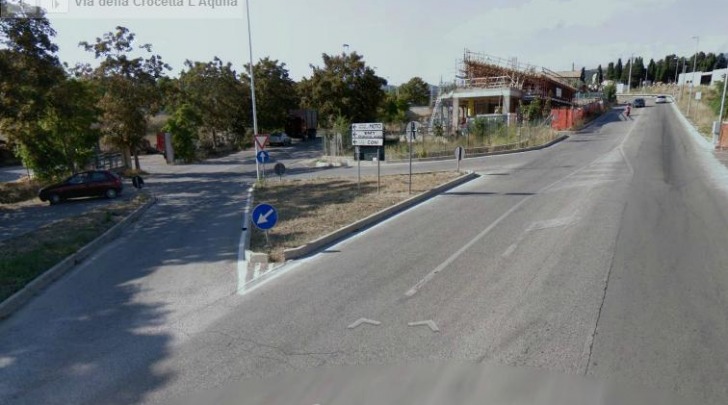 foto incrocio da Google Map all'atto della costruzione dell'ufficio Postale