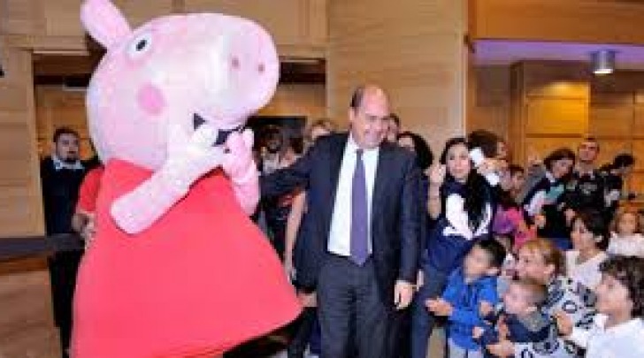 Peppa Pig durante la tappa di Roma