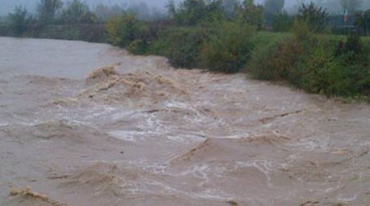 il fiume Vomano in piena