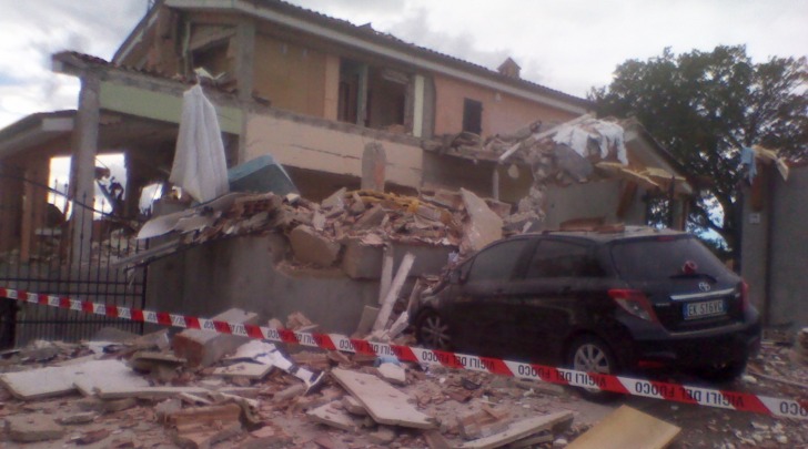 La villetta esplosa in contrada San Salvatore di Chieti