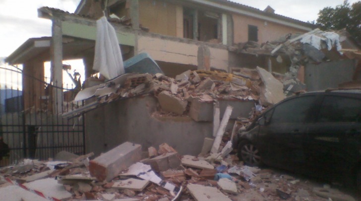 La villetta esplosa in contrada San Salvatore di Chieti