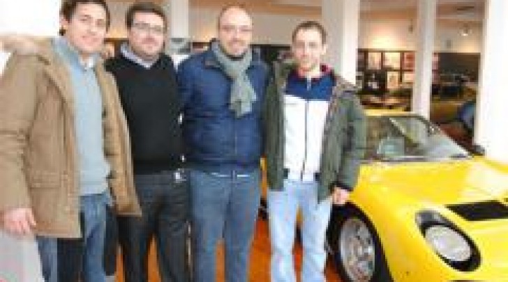 Nello stabilimento Lamborghini con  Giuseppe Nardacchione 