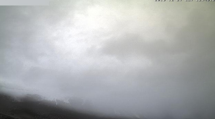 La foto della condizione meteo sul Gran Sasso