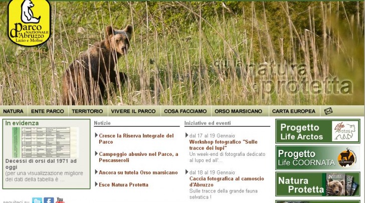 Il sito del Parco